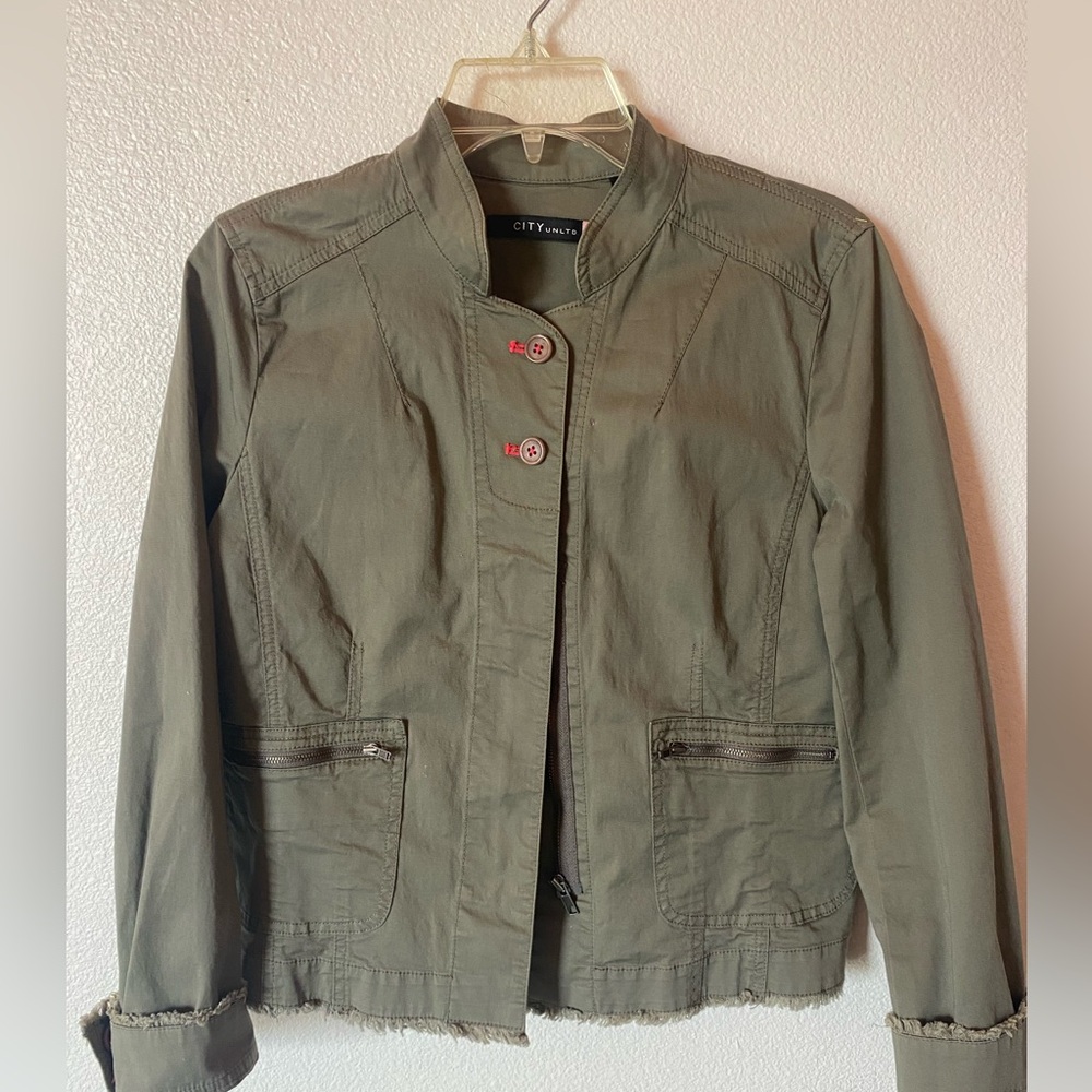 City unltd frayed raw hem Jacket